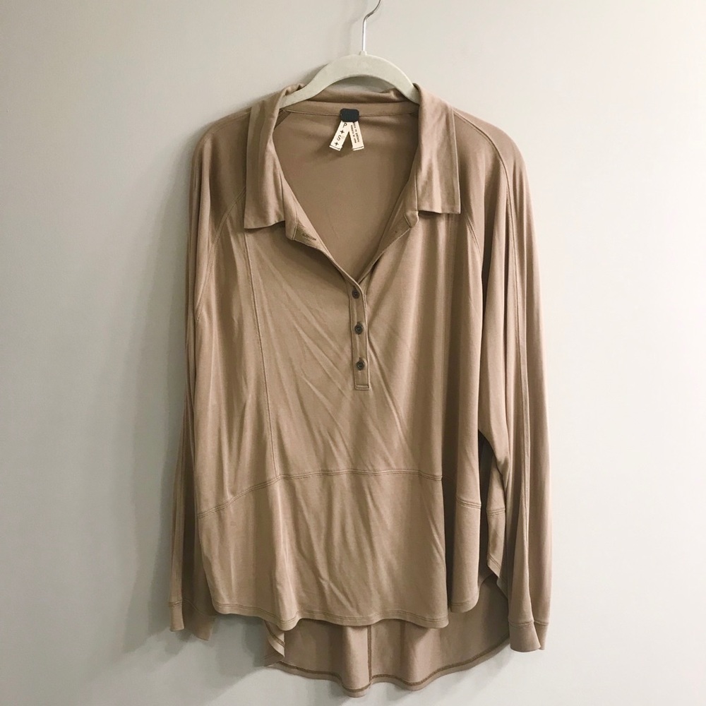 Free People Oversized Long Sleeve Tee